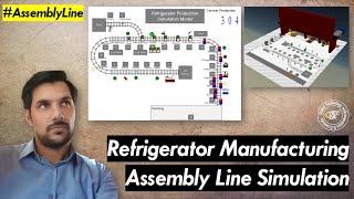 Refrigerator Manufacturing Assembly Line Simulation | Arena 3D Animation