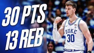 Kyle Filipowski Becomes The First Duke Player To Score 30 PTS & 10 REB Since 2019!