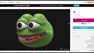 Pepe the frog in Blender