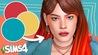 Can I Make a Sim with a RANDOM COLOUR PALETTE?  | The Sims 4 CAS challenge