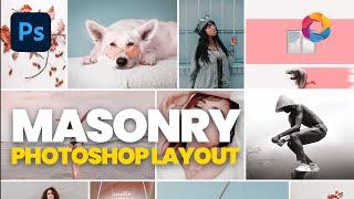 How to create a simple masonry photo gallery in Photoshop in 5 minutes