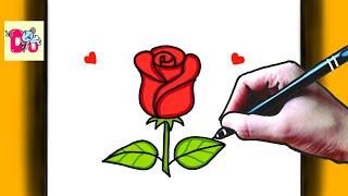 ROSE drawing tutorial || DU ARTS PRO