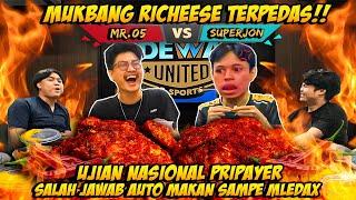 GREBEK GH DEWA UNITED‼️ CHALLANGE MUKBANG RICHEESE TERPEDAS FT. MR05YANG KALAH MAKAN SAMPE PINGSAN