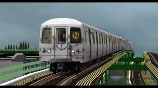 OpenBVE NYC Subway: R46 N to Coney Island via Queensboro Plaza Upper Level & Astoria/Sea Beach Exp