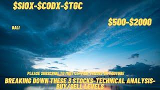 #SIOX-#CODX-#TGC-$500-$2000-Technical Analysis-Buy/Sell Levels