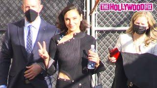 Gal Gadot Signs A Wonder Woman Autograph For One Lucky Fan While Arriving At Jimmy Kimmel Live!