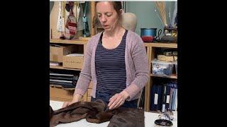 Working with fur as part of reconstructing a 16th century man's gown