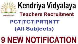 9 NEW NOTIFICATION || KVS DELHI NEW RECRUITMENT 2025 || PGT, TGT, PRT & NTT || KVS VACANCY 2025