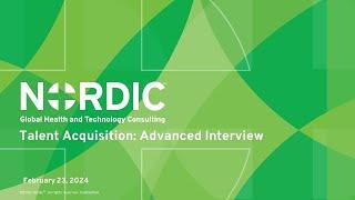 Nordic INFORmative Friday   Talent Acquisition: Advanced Interview 20240223