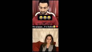 shoaib Malik son say Pappa | Shoaib Malik say not Pappa | baba Kaho mujha | Shoaib son repeat pappa