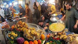 Rainy Day street food in Jalalabad Afghanistan | Channa chat | Liver fry | Shola | Mota chawal