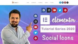 Elementor Social Icons Vertical and Horizontal Tutorial