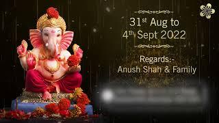 Rs.333 | Ganesh Chaturthi Video Invitation Maker Gv 22