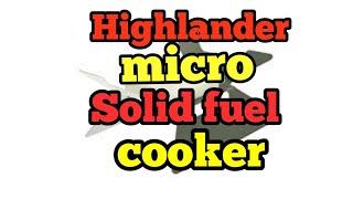 Highlander Micro Solid fuel cooker