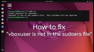 How to fix user is not in sudoers file (Ubuntu)