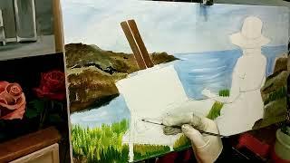 How to Make a Landscape Oil Painting on Canvas – Step-by-Step Tutorial #art #landscape #drawing