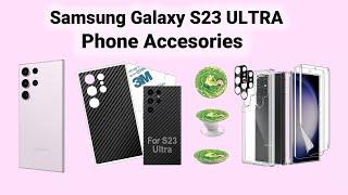 Samsung Galaxy S23 Ultra Clear Case, Betxell Skin Wrap and PopSocket Phone Accessories, #s23ultra