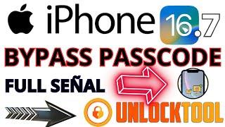 IPHONE  BYPASS PASSCODE IOS 16.7 FULL SEÑAL  NO BOOTLOOP, FULL NOTIFICACIONES BY UNLOCKTOOL ️️