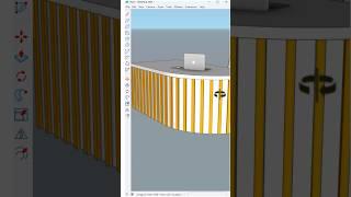 #sketchup How to Use the Copy Along Curve Plugin in SketchUp to Decorative a desk! #nicetower #art