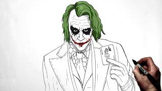 How To Draw The Joker (Heath Ledger) | Step By Step | DC