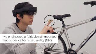 Touch&Fold: A Foldable Haptic Actuator for Rendering Touch in Mixed Reality