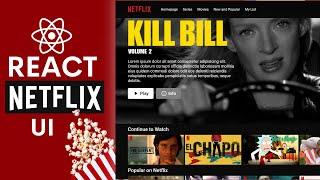 React Netflix Movie App Design Tutorial | React UI Full Course for Beginners