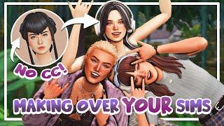 Giving YOUR No CC Sims a Makeover + CC List | Sims 4 Create A Sim