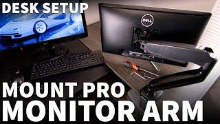 Mount Pro Monitor Mount - How to Setup and Install a VESA Adjustable Monitor Arm for Standing Desk