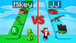 Mikey EMERALD vs JJ DIAMOND Stairs Survival Battle in Minecraft (Maizen)