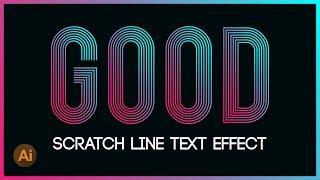 Learn Scratch Line Text Effect | Graphic Design Tips | Adobe illustrator CC 2020