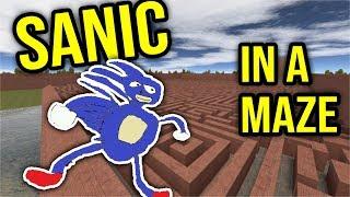 SANIC IN MAZE!! (gmod nextbot)