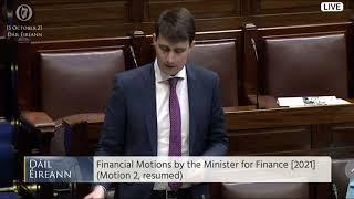 Minister of State Jack Chambers' #Budget2022 speech to the Dáil