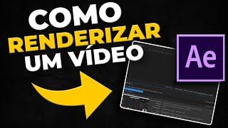 Como SALVAR e RENDERIZAR Um Vídeo Em MP4 No After Effects (Rápido e Fácil)