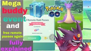 Mega buddy event fully explained & 1pokecoin remote passes availble now inpokemongo byMaster1000xp