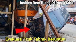 Insiden Truk Tabrakan Bruntun !! Korban 5 Mobil 5 Motor Di Ibu kota Bukit kodok