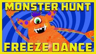 Monster Hunt Freeze Dance | Brain Break movement song for kindergarten