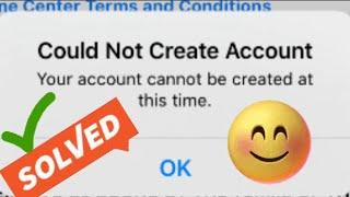 Your account could  not created at this time | Apple ID could not create account on iPhone
