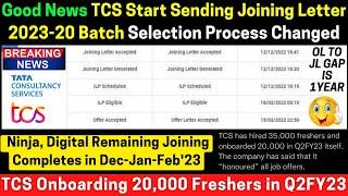 TCS Start Sending Joining Letter Changed Selection Process Pending Onboarding Started Dec-Jan-Feb'23