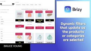 Dynamic interactive filter when working with Brizy and WooCommerce using a free plugin