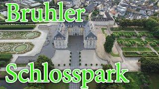 Bruhler Schlosspark 4K Germany. Above Air. Сверху. Замок Bruhler в Германии