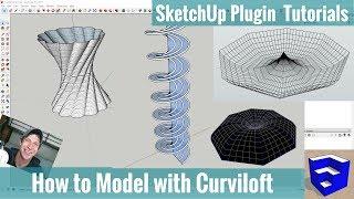 How to Model with Curviloft-  ALL TOOLS EXPLAINED - SketchUp Plugin Tutorials