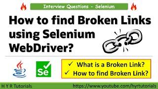 How to Find Broken Links using Selenium WebDriver? | selenium interview questions |