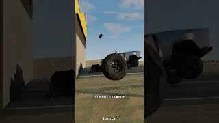 Tesla Cybertruck vs Thick Wall #beamngdrive #beamng #tesla #cybertraining #crashtest #cybertruck