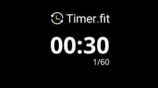 30 Second Interval Timer with 10 Seconds Rest