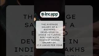 Average salary of a backend developer in India#programming #CodeLikeAPro #backenddeveloper #incapp