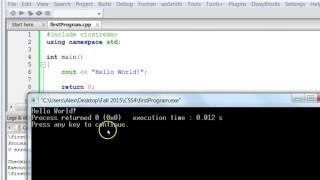 Write Compile and Run a Program in Codeblocks