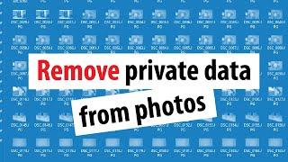 Remove private data from a photo using exiftool