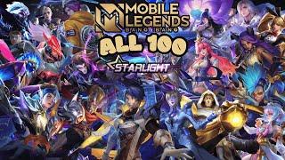 ALL STARLIGHT SKINS MOBILE LEGENDS | 2016-2024