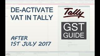 De-Activate VAT in GST Enabled Tally ERP 9 | GST in Tally