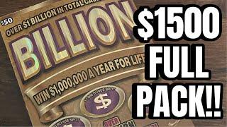 $50 BILLION!! $1500 FULL BOOK!! OHIO LOTTERY SCRATCH OFFS!!
